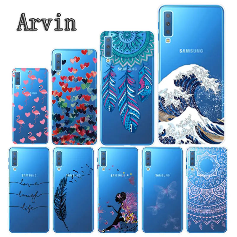 

Arvin Painted TPU Case FOR Samsung Galaxy A7 2018 A310 A6 Smart Back Phone Cover FOR Samsung A750 Soft Silicone Case for A6 Plus