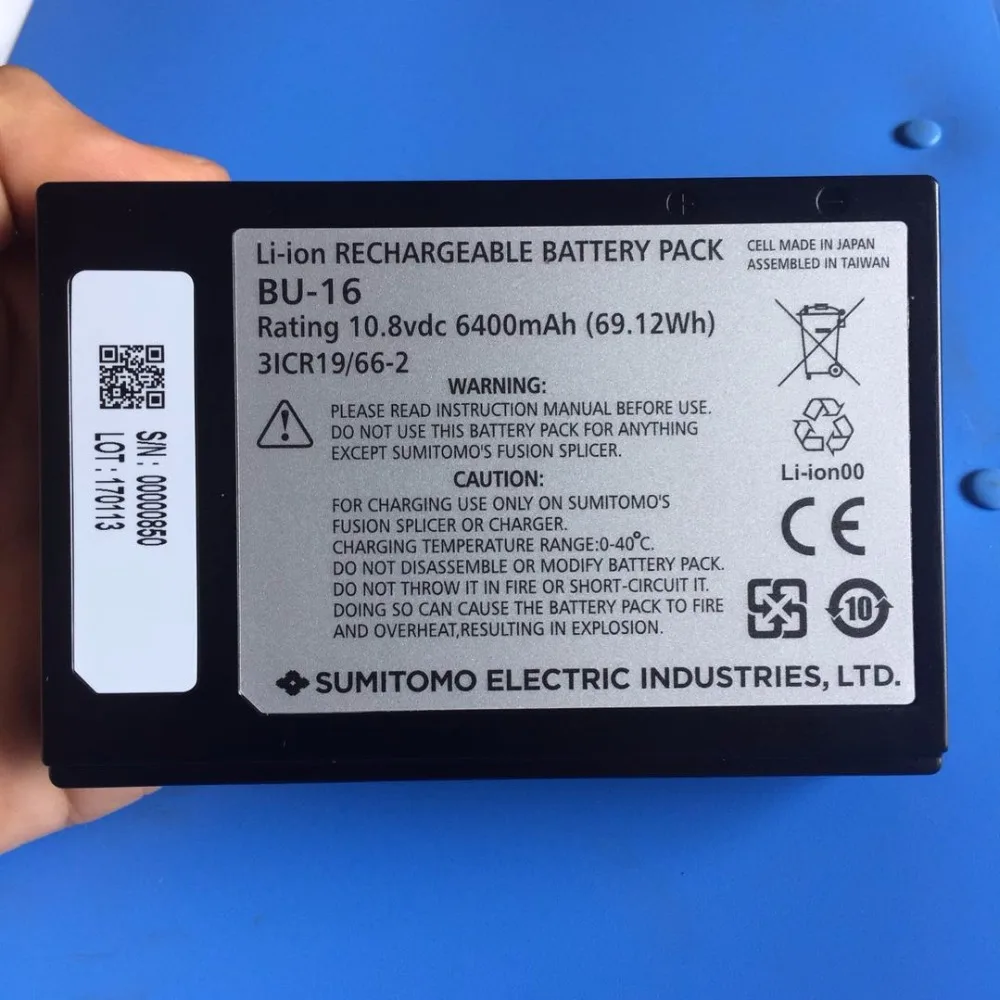 

Original Sumitomo BU-16 fiber fusion splicer battery for T-82C T-72C T72M fiber fusion splicer