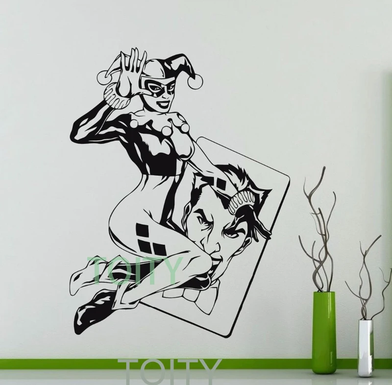 23 дизайна настенный стикер Harley Quinn комиксы постер супергерой Виниловая наклейка