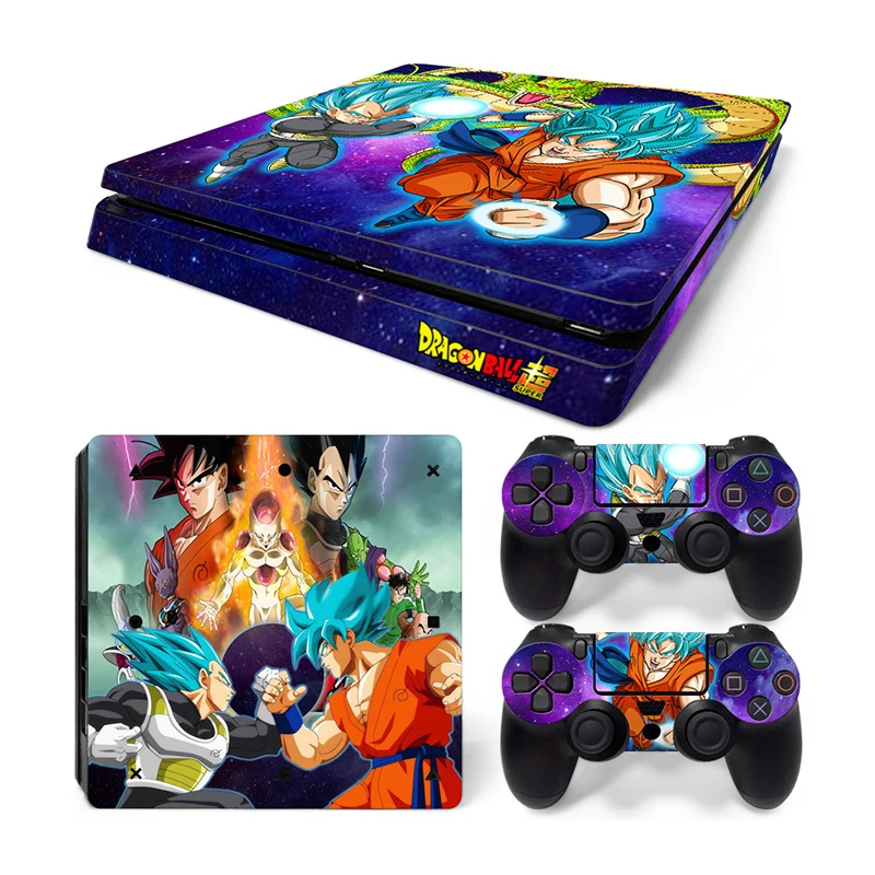 Dragon Ball Super PS4 тонкая наклейка для игровой станции 4 Тонкая консоль контроллеры виниловые наклейки защитная крышка для игры