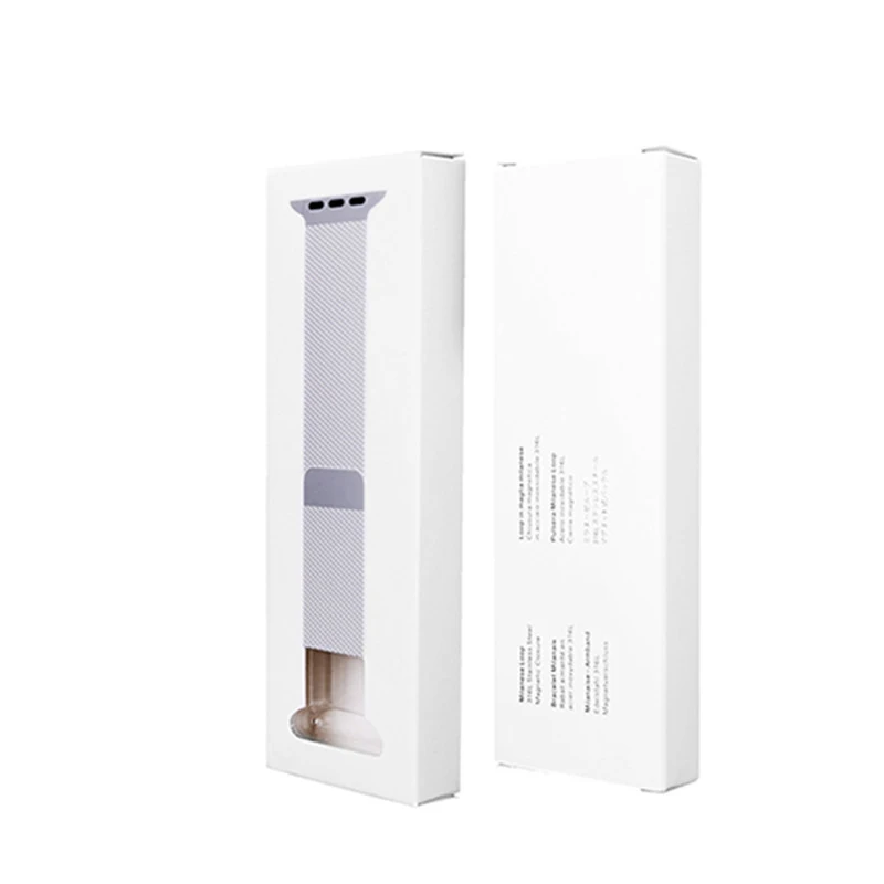 

20Pcs/Lot Simple White Package Boxes Strap 1:1 for Apple Watch Milanese Band Series Best Wholesale Seller Watchband Gift Boxes