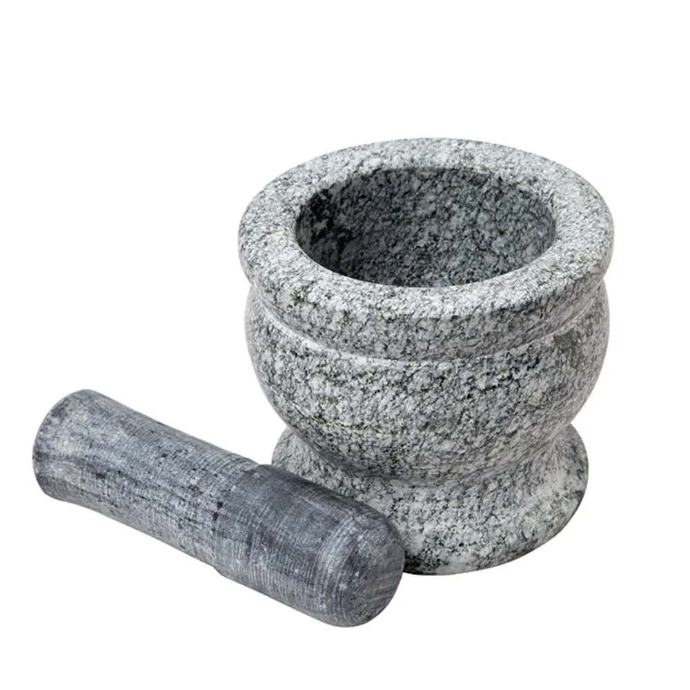 Oriental Style Stone Art Gift Hand Engraved Garlic Ginger Smasher Crusher Grinder Mortar Pestel