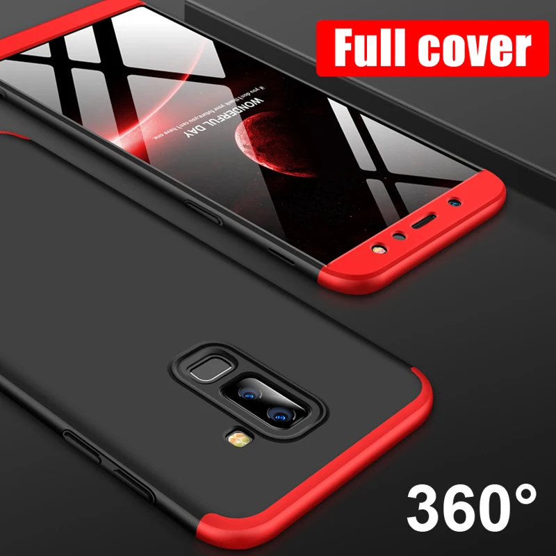 

360 Cover luxury Case For Samsung Galaxy S9 S8 A6 A8 Plus Note 8 9 J4 J6 J8 J7 Duo A9 A7 2018 hard Bumper coque protective shell