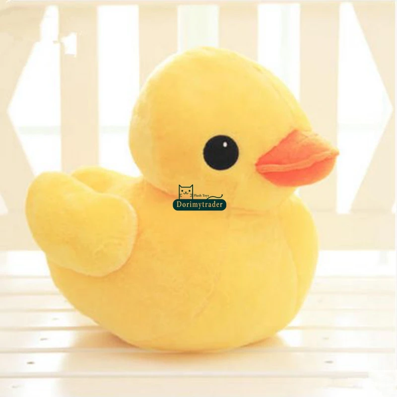 Dorimytrader 60cm x 55cm Giant Kawaii Soft  Anime Yellow Duck Plush Toy Stuffed Cartoon Ducks Animal Pillow Kids Gift DY61784 (20)