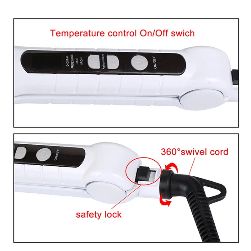 3 в 1 выпрямитель для волос+ бигуди для завивки волос+ керамическая гофра волновая пластина плоский Утюг 220-240 В ЖК-щипцы для завивки инструмент для укладки