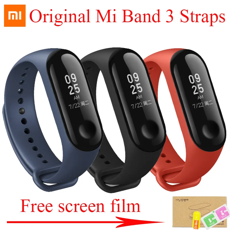 

Original Xiaomi Mi Band 3 Straps Wrist Strap Belt Silicone Colorful Wristband For Mi Band 3 Accessories Smart band Accessories