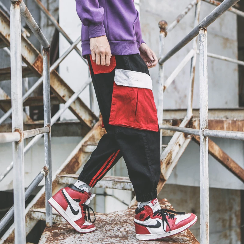 01-3 SharkPrint Joggers streetwear hip hop pants men