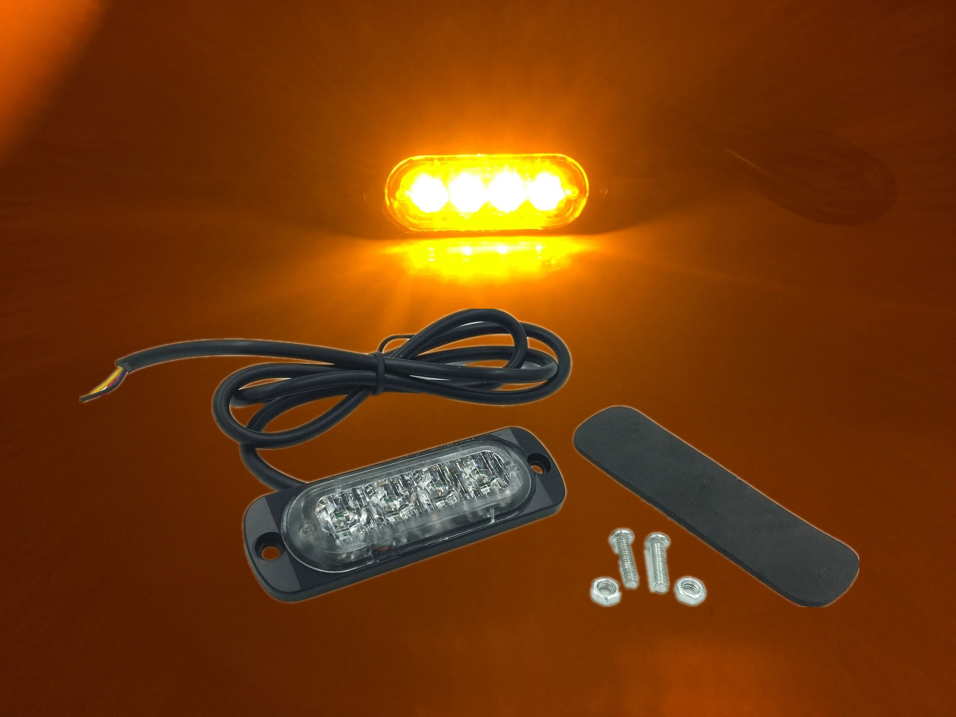 20X 4w LED emergency Car warning external light police motorcycle grill light ultra thin Strobe