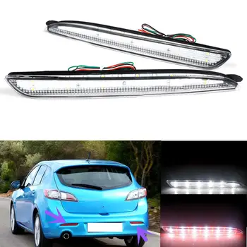 

For MAZDA 3 10-13 Rear fog lamp white/red connect turn signal Or brake lights