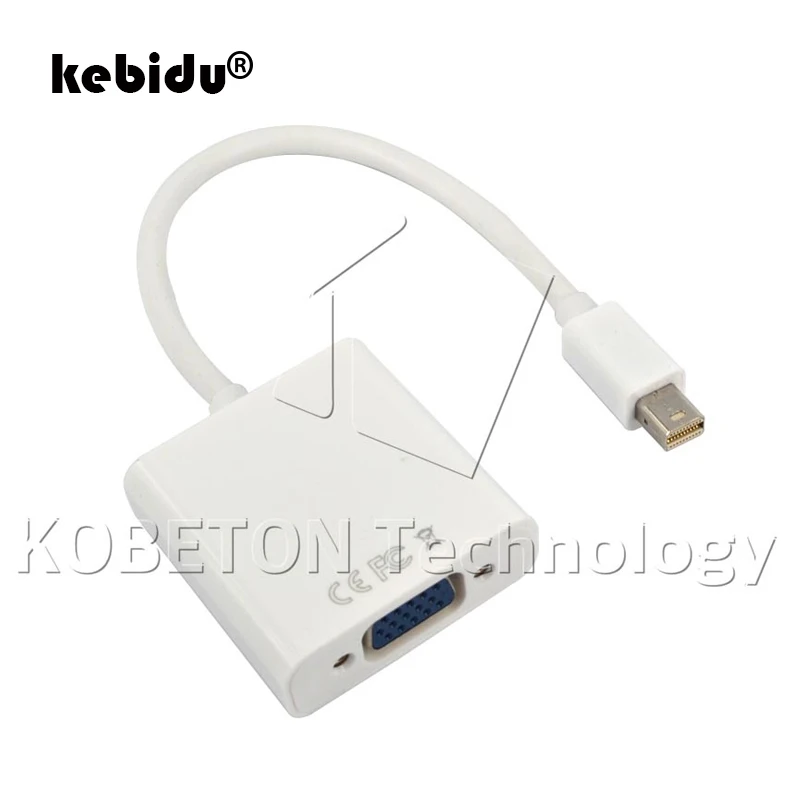 

kebidu 2019 Mini DisplayPort to VGA Adapter for Macbook Pro Air mini DP Display port Male to VGA Female Cable Converter