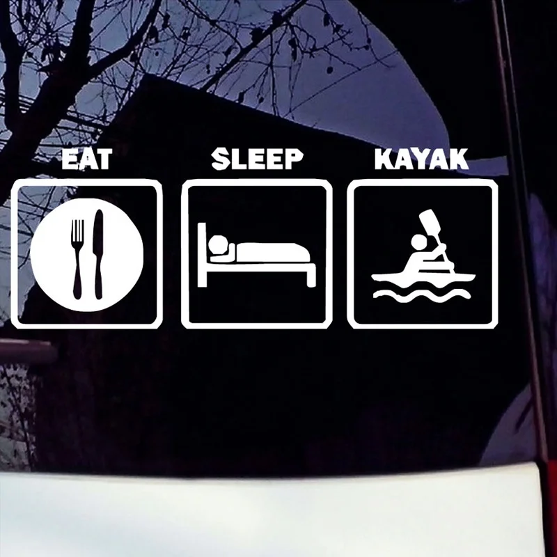 

Eat Sleep Kayak Vinyl Decal Sticker Window sticker 24x9cm