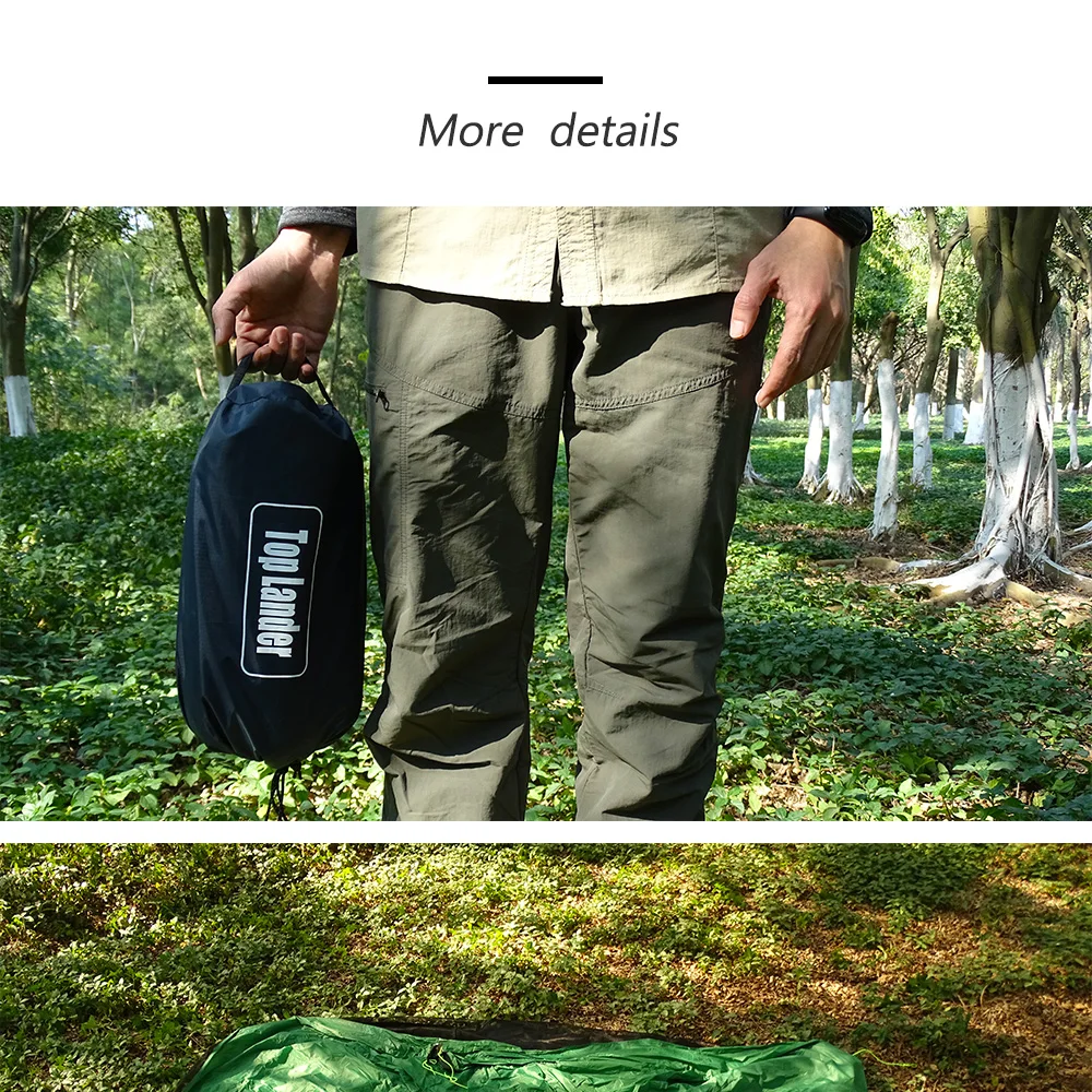 Pessoa para Camping um Pico Barraca Ultralight 1 2 Caminhadas Mochila Poleless Single Solo Tenda Bivvy Tenda 20d Silicone à Prova d' Água 9 High Quality Esporte e Lazer