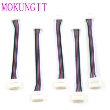 

500pcs 5pin 12mm RGBW LED connecter Strip to Strip No Welding Solderless 12 mm Wide Gapless Cable for 5050 RGBW LED Strip