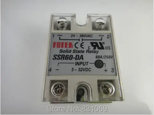 

3Piece/Lot Solid State Relay SSR-60DA 60A /250V 3-32VDC/24-380VAC