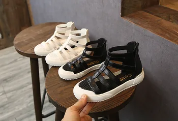

New children's sandals mesh openwork breathable casual Korean version of the back zipper wild children's sandals