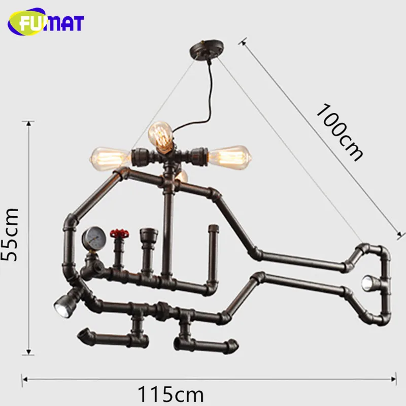 FUMAT железная Подвеска "самолет" свет Лофт Industriele Lampen винтажная лампа для