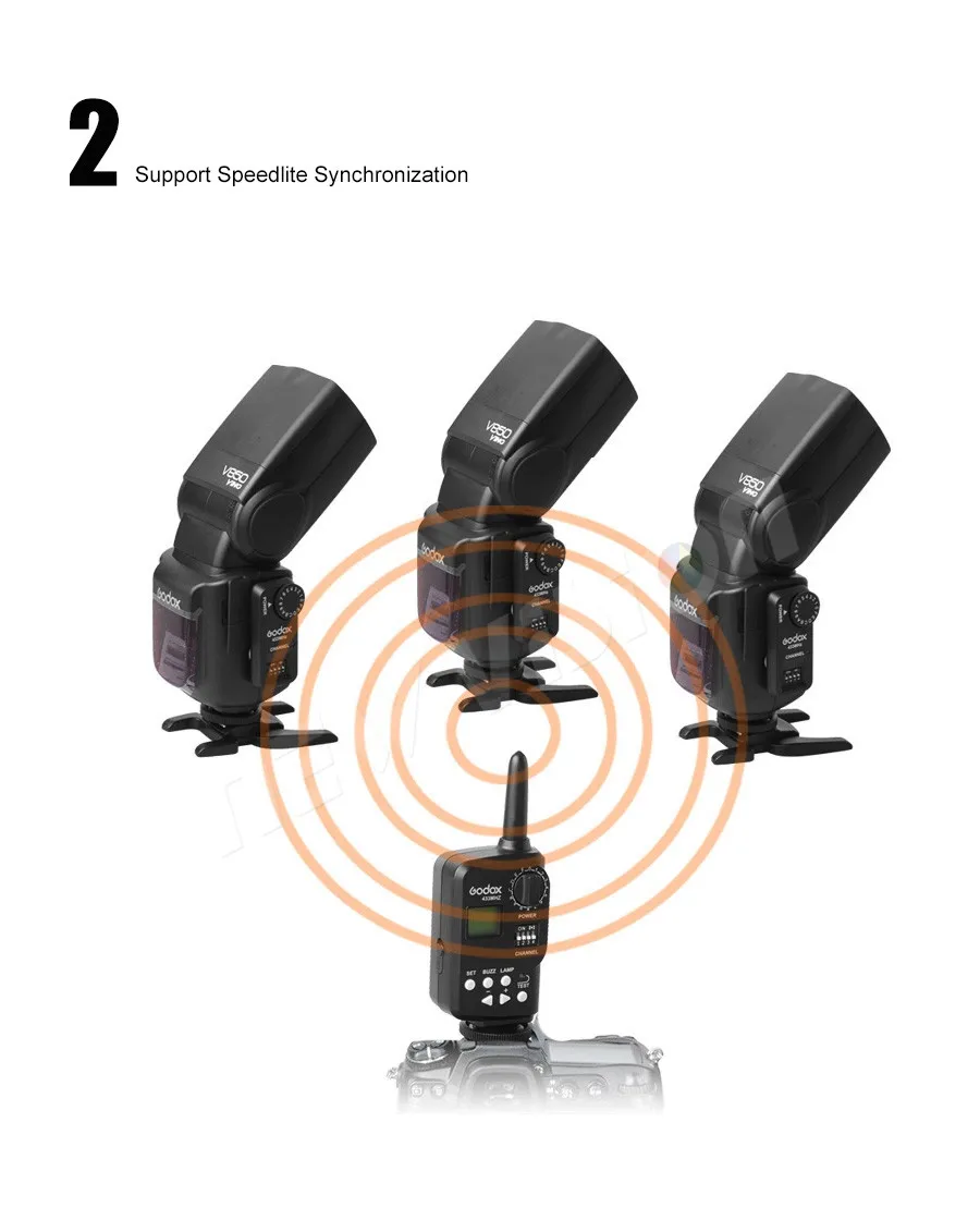 Godox Ft-16s Беспроводной Мощность Управление пульт дистанционного триггера вспышки с регулировкой 1x передатчик+ 3x приемник для уличной вспышки Godox V850 V860C V860N Вспышка Speedlite