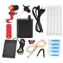 10 шт. тату-машина комплект питания Полный иглы для тату-машинки поставка ножной переключатель машины для татуажа оборудование для перманентного макияжа