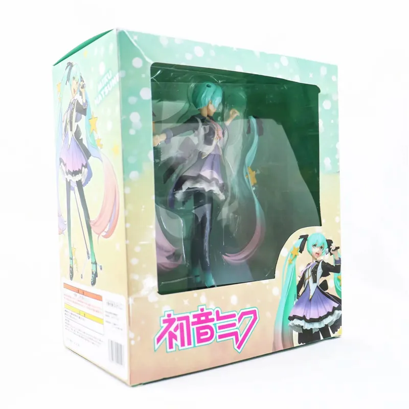 Anime Hatsune Miku Action Figure Toys New Miku 10th Anniversary Figuras Dolls Brinquedos Gift 18cm (5)