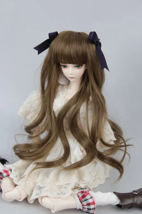 

High quality BJD / SD doll wig hair bow Wavey 1/3 1/4 1/6 Free Bow