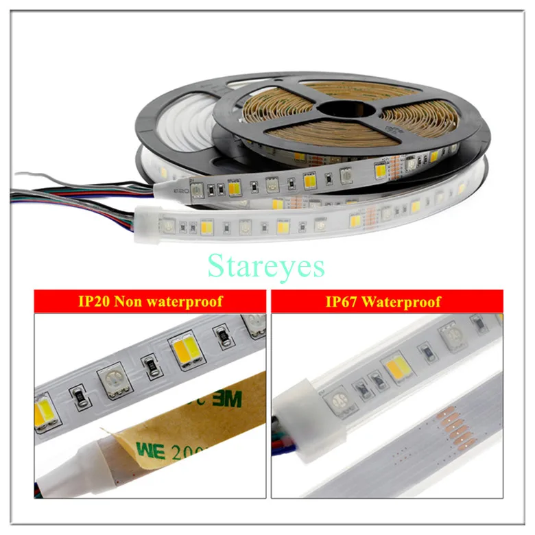 10 шт. SMD5050 DC12V 300 светодиодный 5 м RGB + CCT W & WW светодиодные полосы света двойной белый 2 в 1 цвет температура светодиодный лента