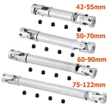 2 шт. RC Универсальный приводной вал из металлической стали CVD 42-55 мм 50-70 мм 60-90 мм 75-122 мм для 1/24 автомобиля с дистанционным управлением