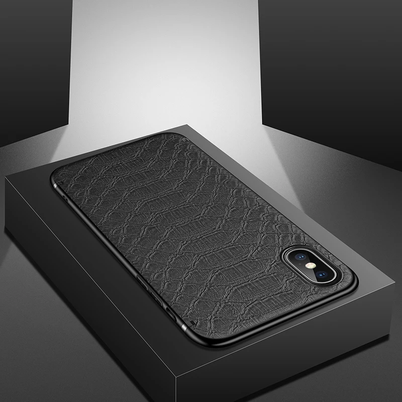 GTWIN Crocodile Texture leather Case With Magnetic for iphone X XS XR XS Max Funda Capa for iphone 6 7 8 Plus Protect Cover