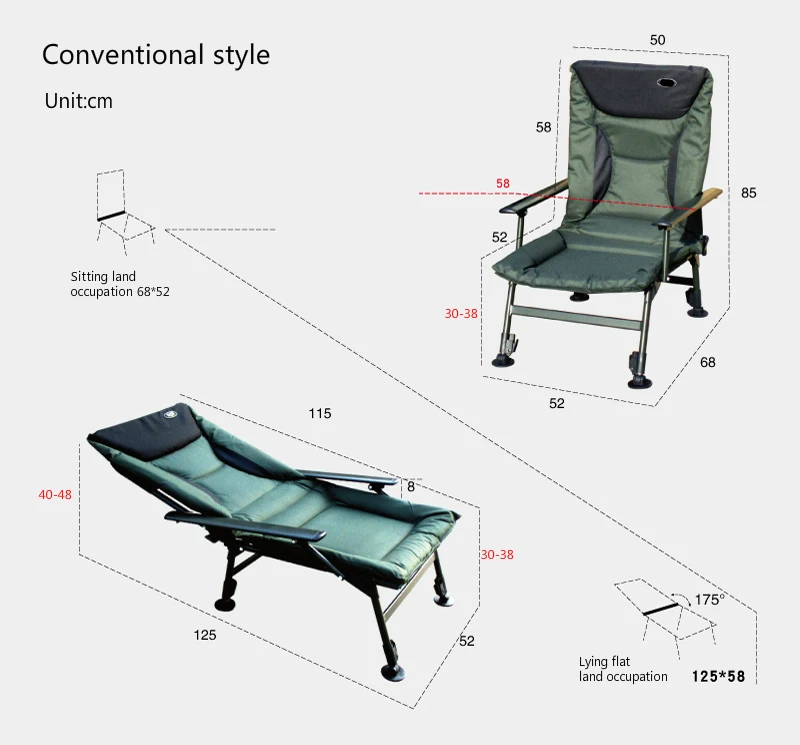 Outdoor Folding Rest Lounge Chair Lifted Leisure Office Nap Chair with Footrest Portable Fishing Chair Beach Seat Outdoor Stool Outdoor Folding Rest Lounge Chair Lifted Leisure Office Nap Chair with Footrest Portable Fishing Chair Beach Seat Outdoor Stool