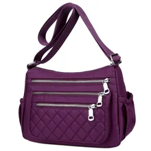 Женская нейлоновая сумка-мессенджер для девочек, сумка через плечо с множеством карманов, женские сумки на плечо, повседневные женские сумки