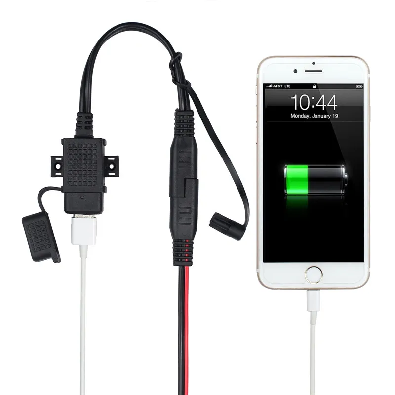 AUTOUTLET 12 24V адаптер для зарядки водонепроницаемый мотоцикл SAE к USB интерфейсу