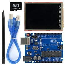 2.8 inch TFT LCD Shield + UNO R3 Board with TF card / touch pen / USB cable for Arduino UNO / Mega2560 / Leonardo