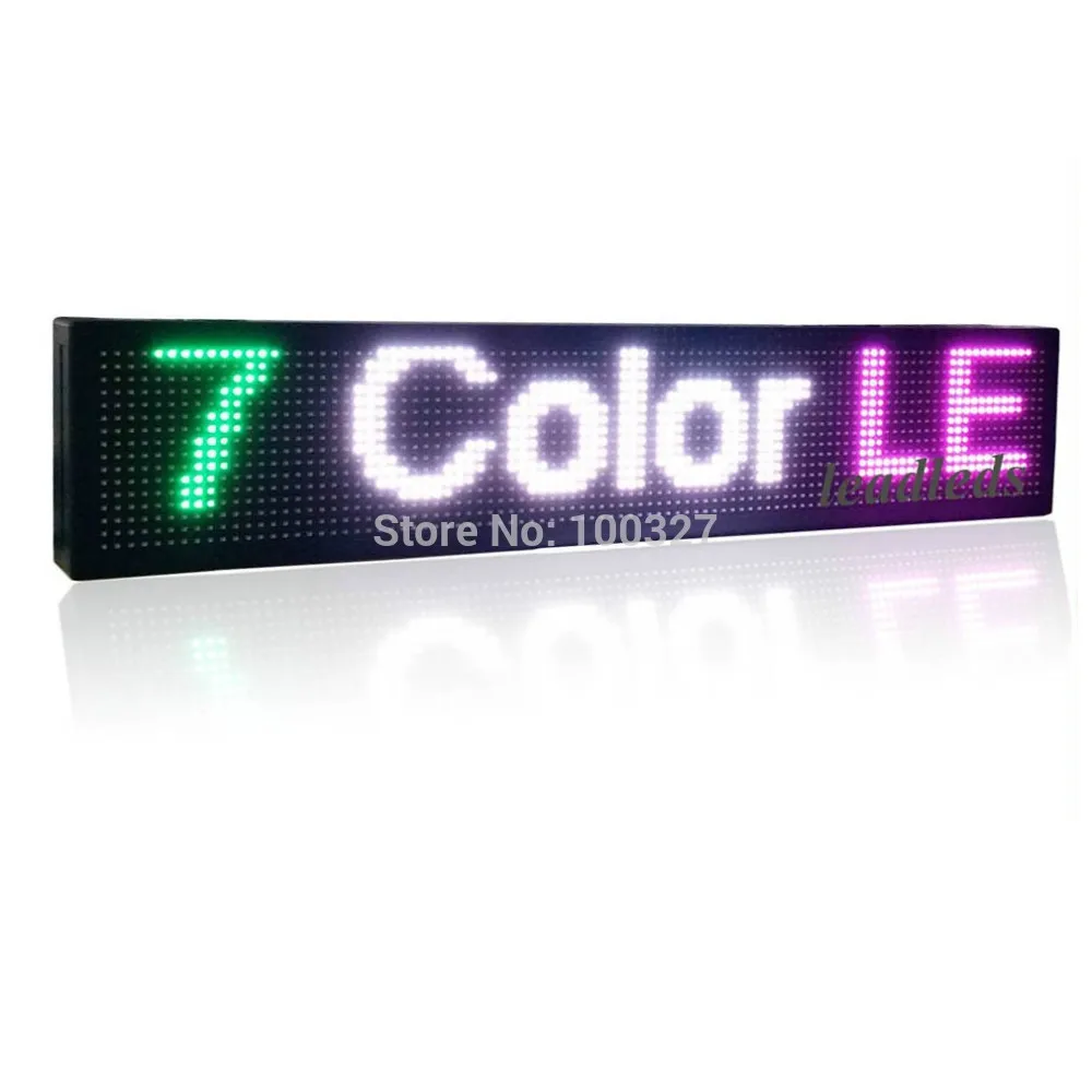 

40 x 6 inches Colorful Animated Usb Programmable Led Window Sign Full color Moving Message display Board