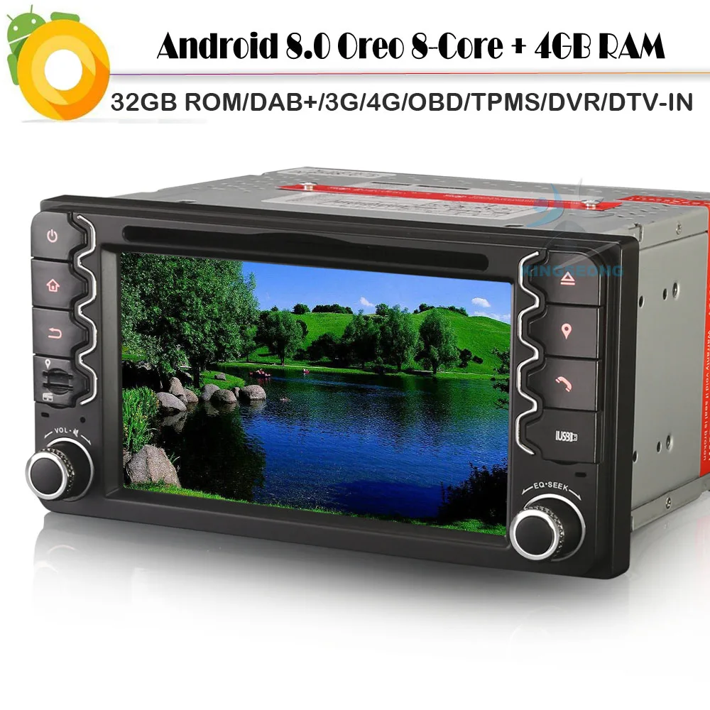 Android 8 0 Авторадио ядер 4 Гб RAM 32 ГБ ROM DAB + Sat Nav WiFi 4G DVD BT USB SD OBD Автомобильный GPS