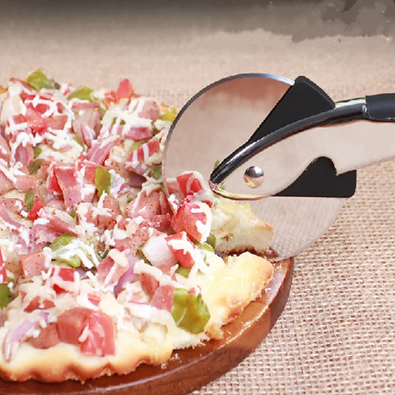 

High Quality Stainless Steel wheel Round Pizza Cutter Pastry Pasta Dough Cake Knife Kitchen cooking tools