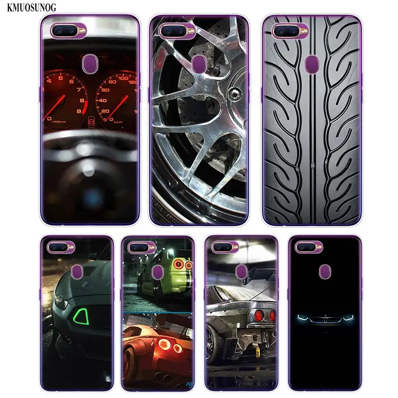 

Transparent Soft Silicone Phone Case Sport Car Speed Yokohama drift Printing for OPPO F5 F7 A5 Realme 2 A7 R9S R15 R17 Cover