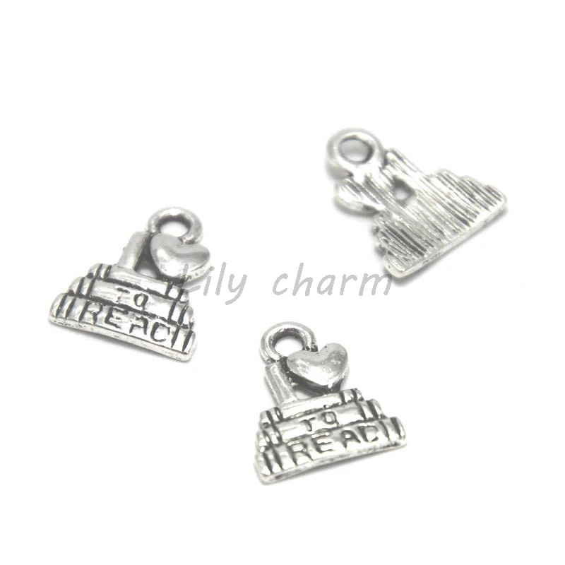 30 шт./лот i love to read Charms Серебряный тон Книжный Червь Книга хобби читание Шарм