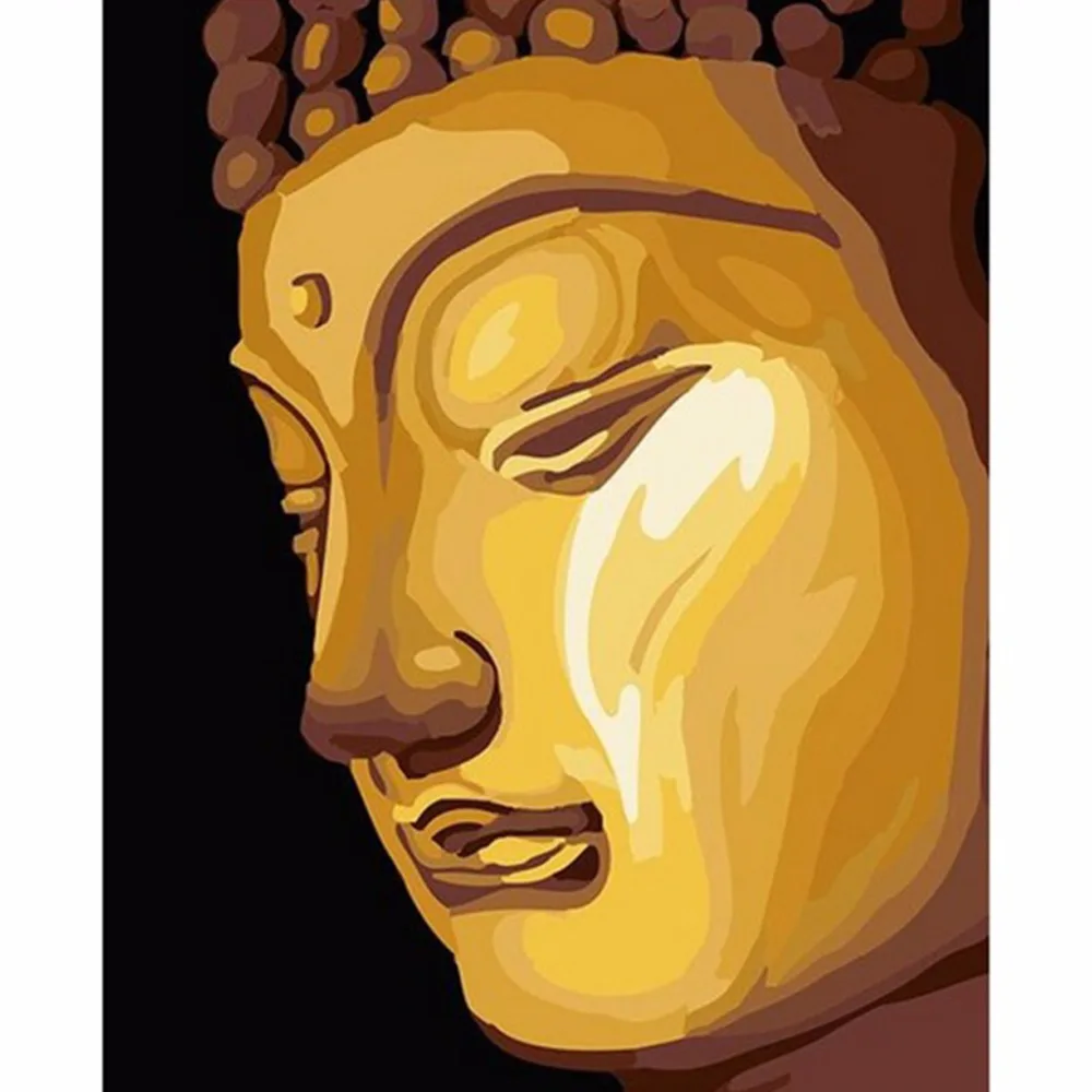 

Frameless Golden Buddha DIY Digital Oil Painting Paint By Number Canvas Artwork Wall Room Home Decor Christmas