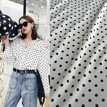 

150 cm dot printed fabric meter micro perspective chiffon fabric material soft scarf dress fabric wholesale cloth