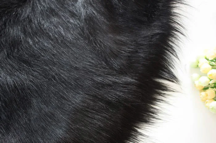 9 см ворс черный наивысшего качества искусственный мех Ткань Мех с длинным ворсом тканевые костюмы косплей длинные волосы 6" в ширину продается двором