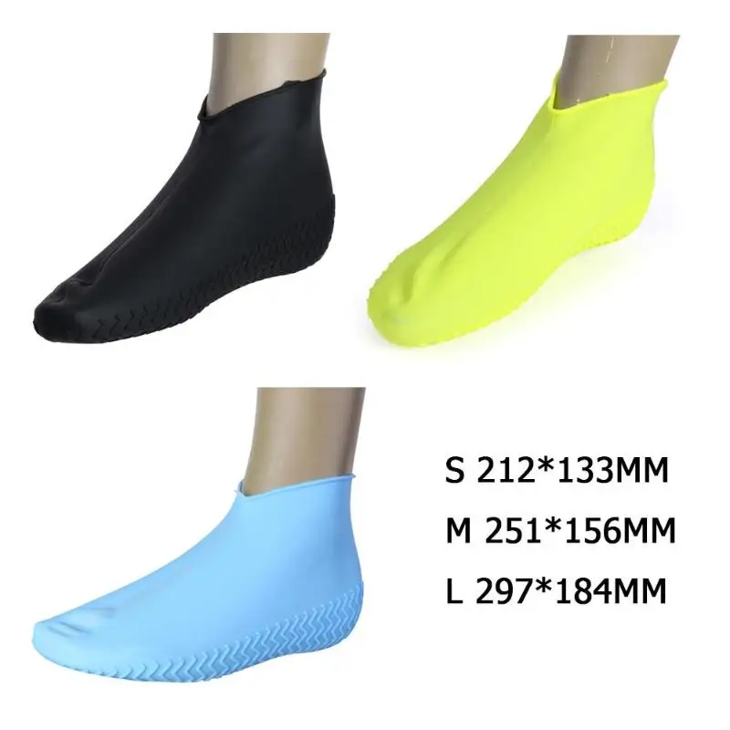 1 пара туфли для многократного применения Водонепроницаемые силиконовые Нескользящие мужские резиновые сапоги S/M/L обувь протекторы аксессуары
