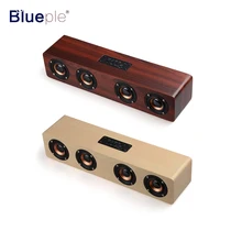 2017 Nouveau Design Bluetooth Haut-Parleur 4 Haut-parleurs HiFi TF Carte AUX Subwoofer Portable Haut-Parleur pour TV Home Cinéma De Son Bois Bar