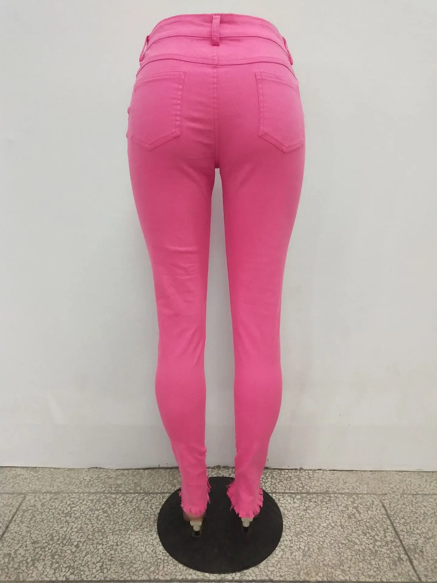 GBYXTY неоновые джинсы летние женские рваные узкие джинсы с высокой талией рваные джинсы Femme джинсовые брюки-карандаш ZL245
