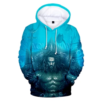 

2018 Hot Movie Aquaman 3D Printing Hooded Sweatshirt Boy/Girl Fashion Leisure Long Sleeve Hoodies Cool Aquaman Hoodies