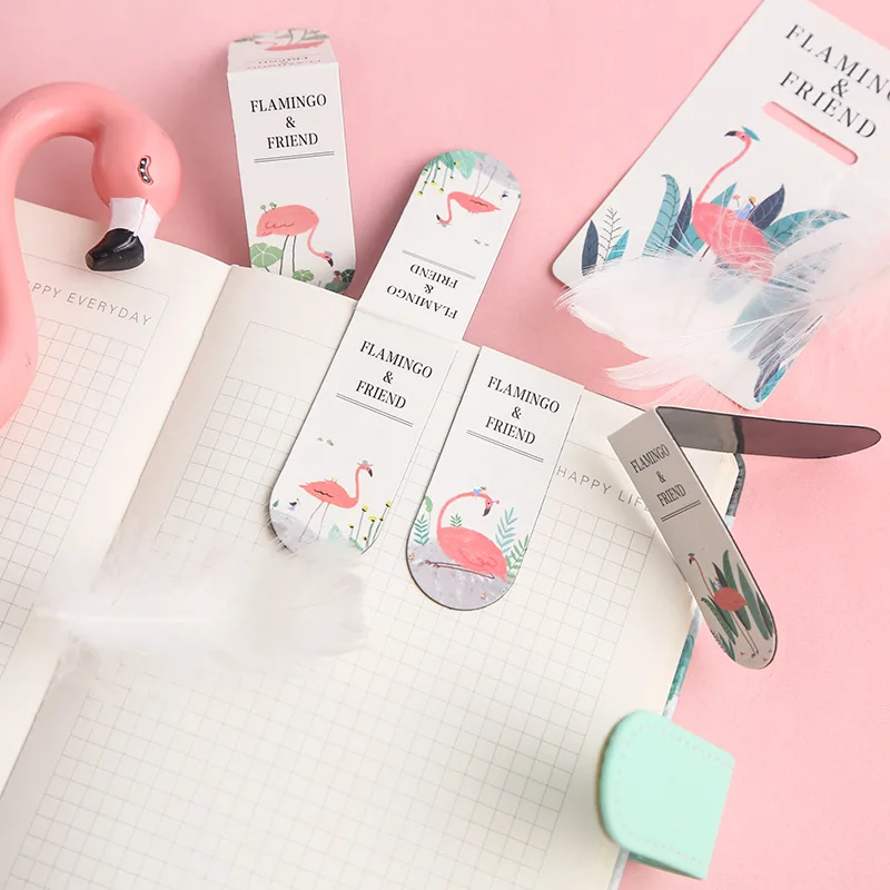 Креативный Магнитный Фламинго Закладка Bookmarks для книг