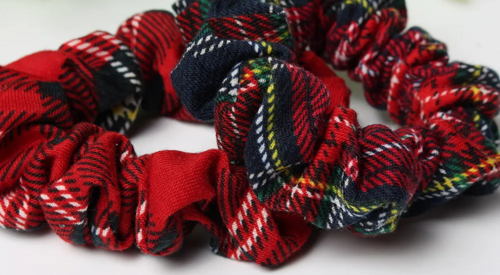 2 шт. для девочек Хлопковые смеси Scrunchie Для женщин волос группа веревка эластичная галстук хвост держатель аксессуары