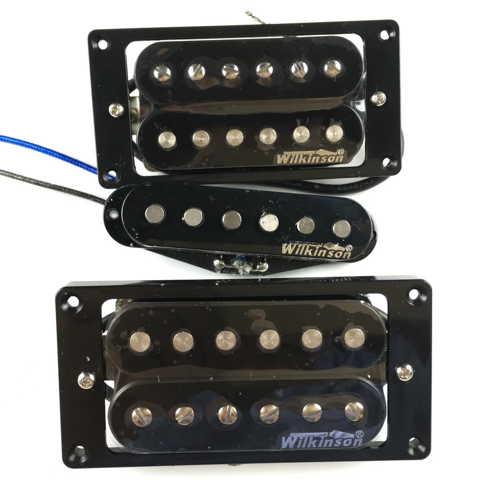 Nuovo Wilkinson Humbueker Doppia Fila Aperto Chitarra Elettrica Humbueker Pickups Set Nero Made In Corea