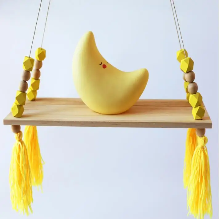 الاطفال غرفة جدار رفوف الخشب الخرز diy الأصلي منظمة شماعات ديكور المنزل ديكور جدار الجرف رفوف التخزين تخزين الرف
