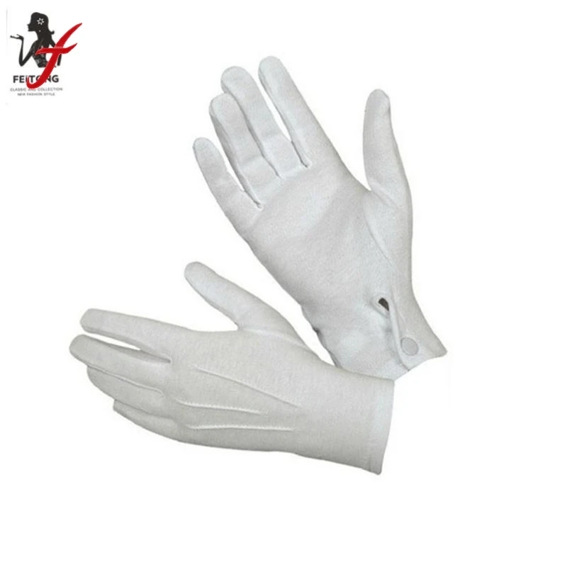 1 пара белые Формальные перчатки смокинг Honor Guard Parade Santa мужские инспекционные белые хлопковые защитные рабочие защитные перчатки