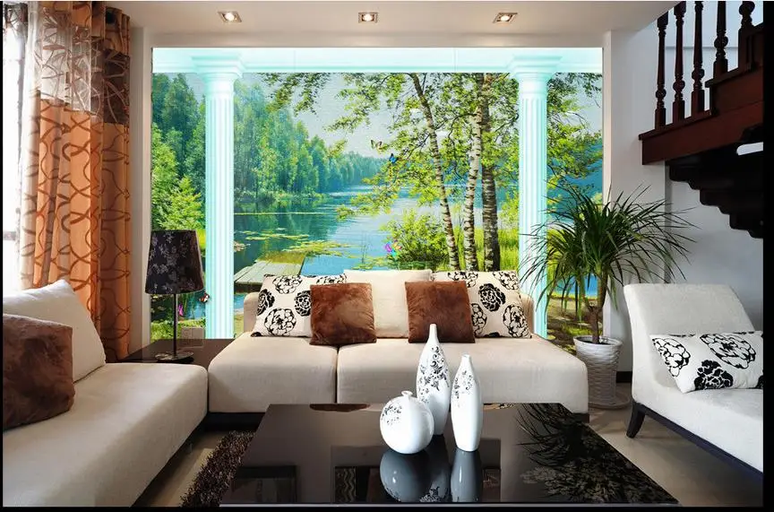 

custom 3d murals Roman column 3d landscape wallpaper home decor photo wall murals wallpapers for bedroom