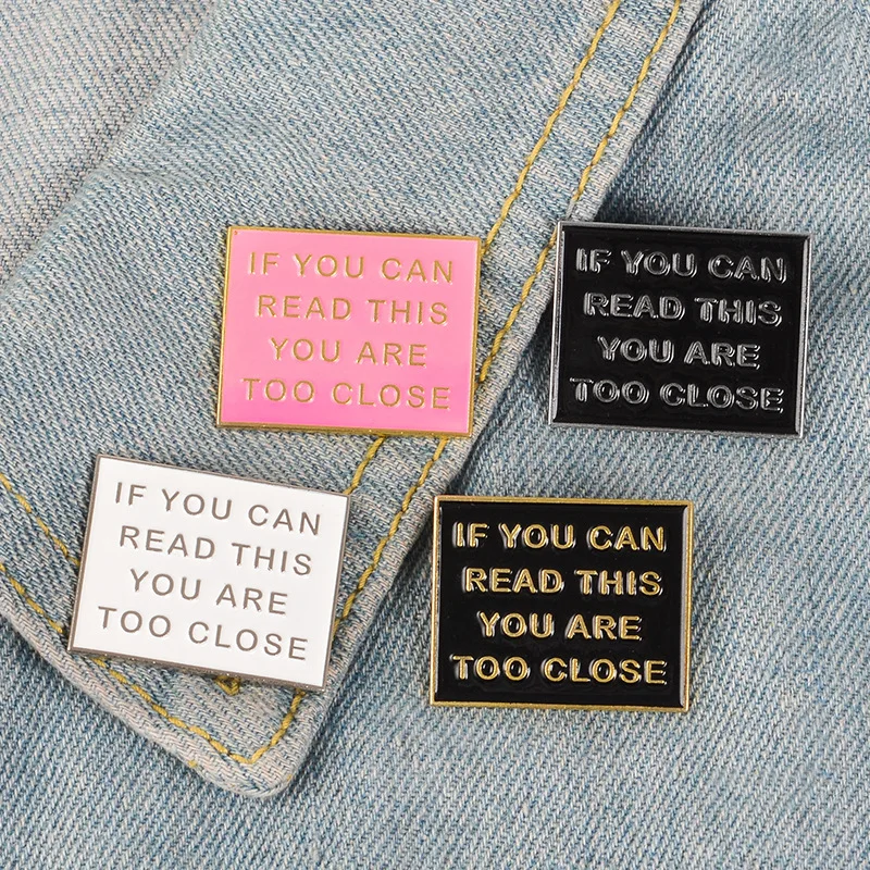 

Fashion European and American New Products Summer Creative Wild Warning Sign Do Not Close to Alloy Brooch Backpack Shirt Badge